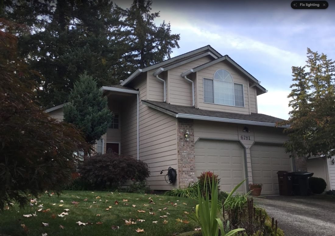 Salem gutter crew installing seamless gutters