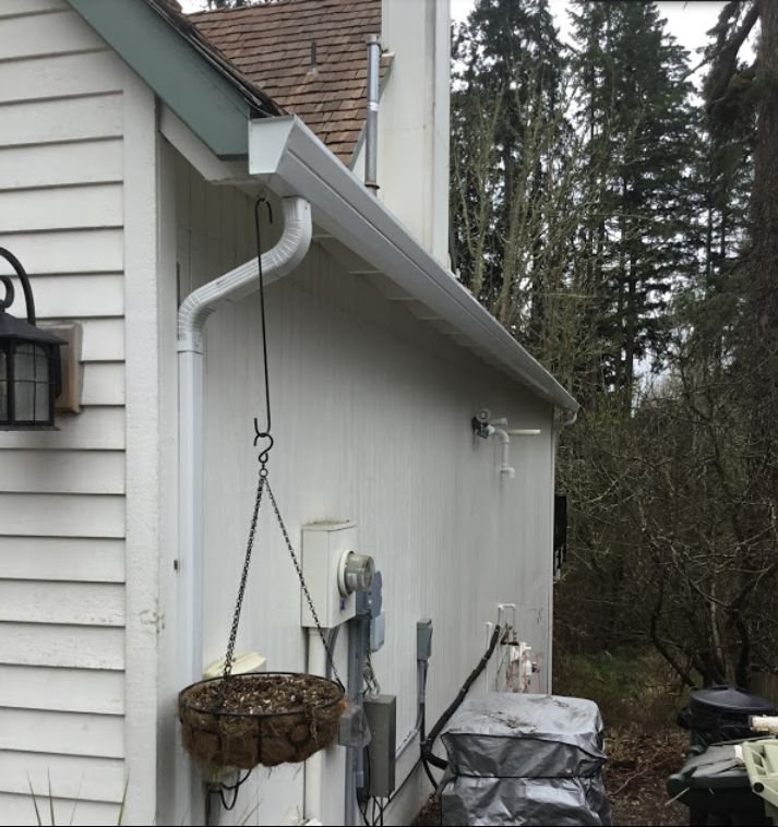 Matchcoat beige gutters — Salem residential